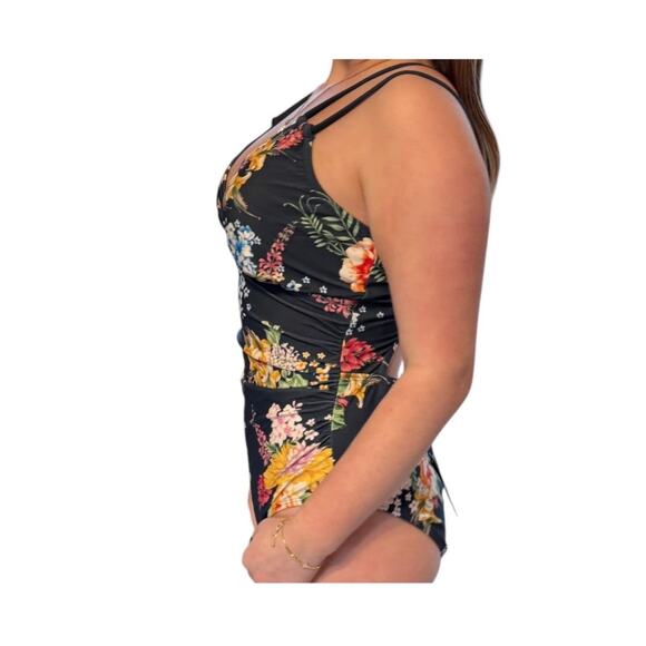 NEW Cupshe SWIMSUIT Women's LG Tropical Floral Cutout One-Piece Bathing Suit NWT - Picture 6 of 15